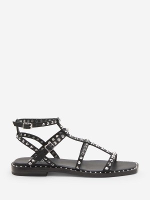 ASH Maeva Platte Sandalen Dames Zwart | 934268KMD