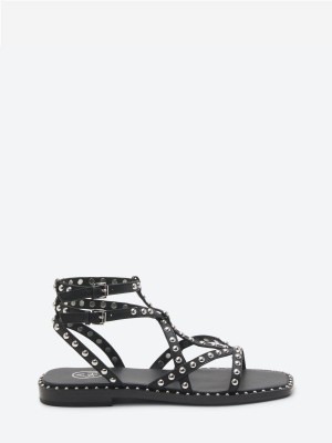 ASH Mamba Platte Sandalen Dames Zwart | 931582BMA