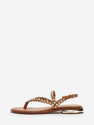 ASH Patchy Platte Sandalen Dames New Cinnamon | 257694VPN