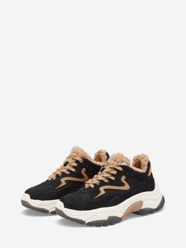 ASH Addict Fur Chunky Sneakers Dames Zwart | 280415EKO