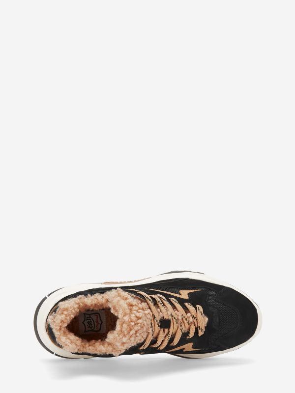 ASH Addict Fur Chunky Sneakers Dames Zwart | 280415EKO