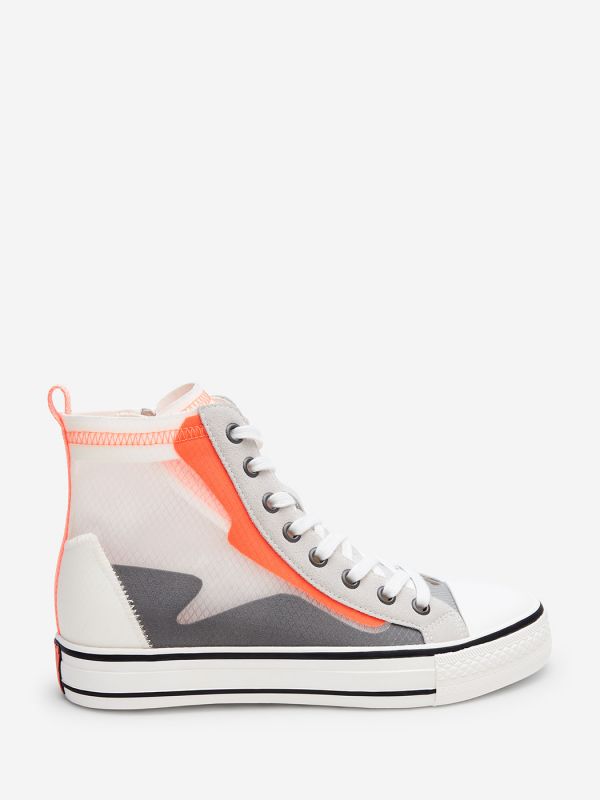 ASH Gasper Hoge Sneakers Dames Grijs Oranje | 210498DBV