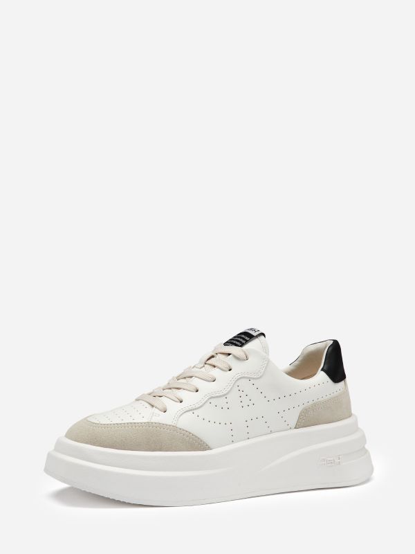 ASH Impuls Lage Sneakers Dames Wit Zwart | 264817SWU