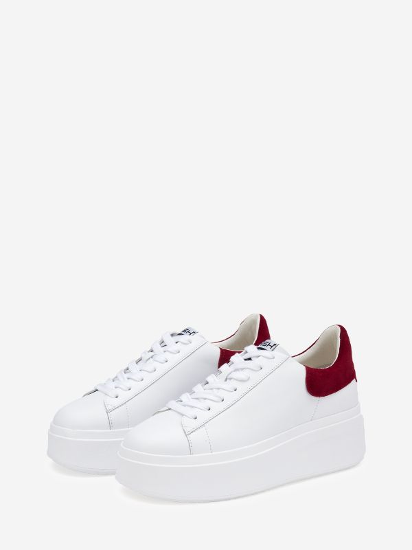 ASH Moby Lage Sneakers Dames Wit Rood | 765089WUQ