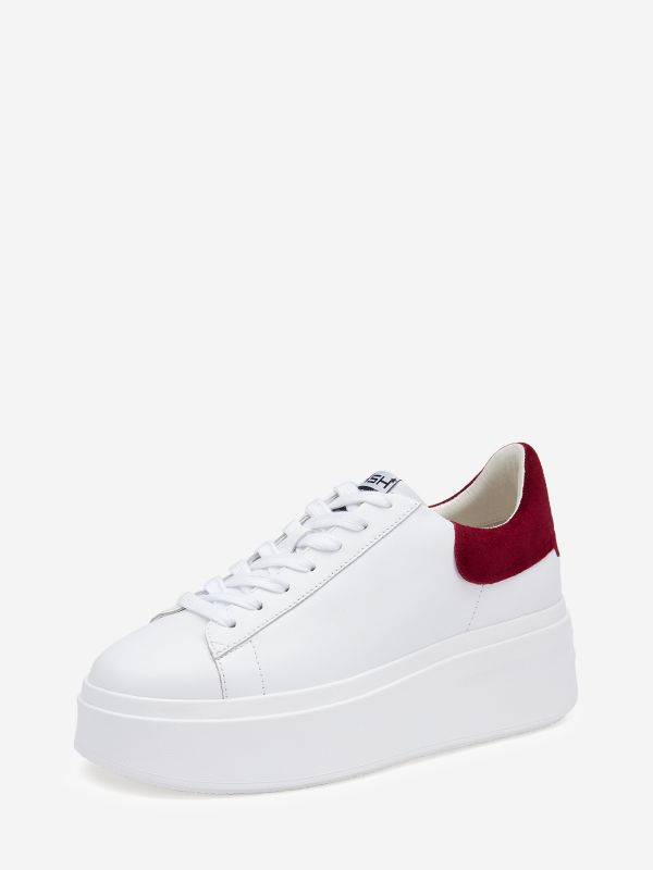 ASH Moby Lage Sneakers Dames Wit Rood | 765089WUQ