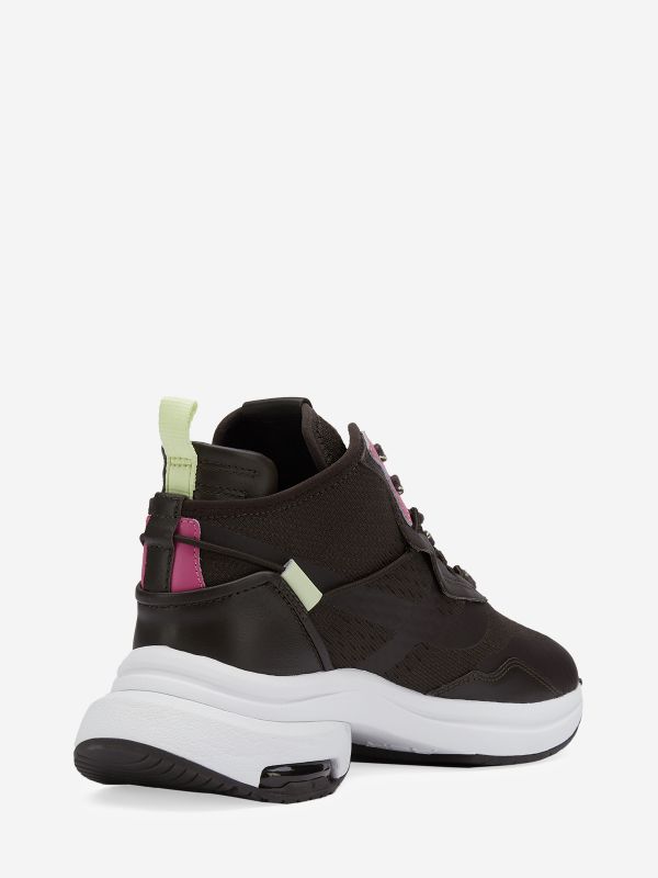 ASH Oddisey Lage Sneakers Dames Ganache / Ebano / Pale Lime / Azalea | 517934GPD