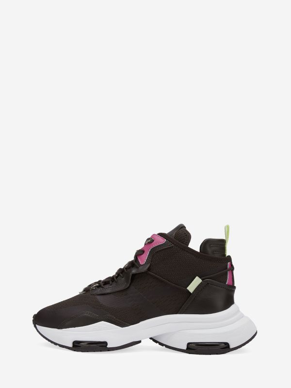 ASH Oddisey Lage Sneakers Dames Ganache / Ebano / Pale Lime / Azalea | 517934GPD