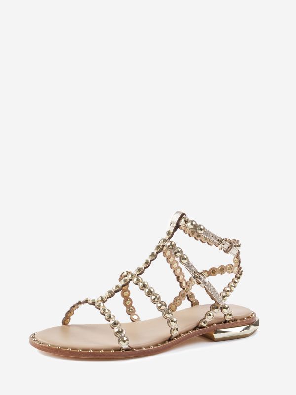 ASH Pamela Platte Sandalen Dames Lichtgoud | 386521VXA