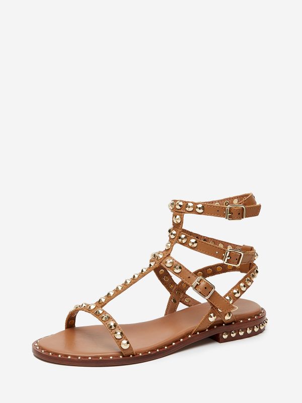 ASH Play Platte Sandalen Dames New Cinnamon | 895126MUY