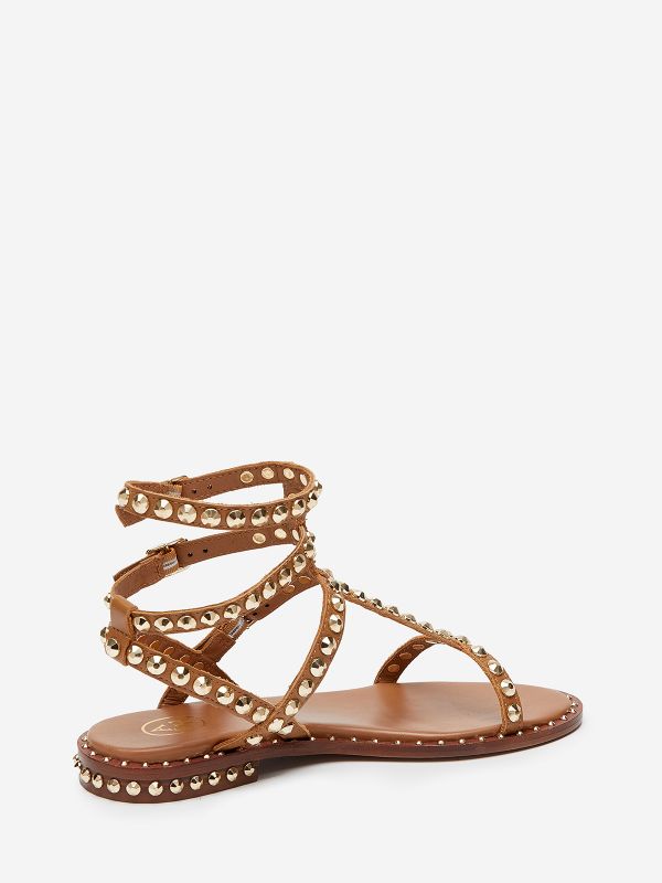 ASH Play Platte Sandalen Dames New Cinnamon | 895126MUY