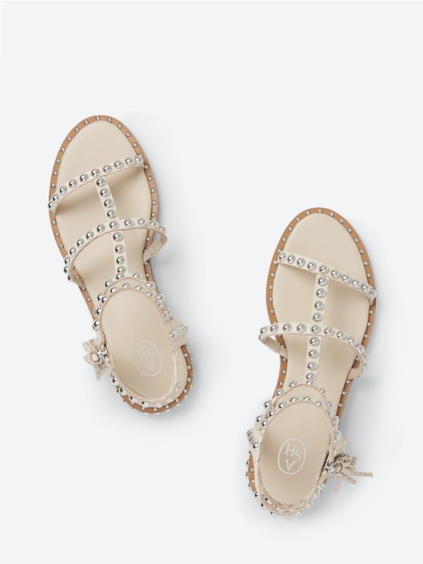 ASH Power Platte Sandalen Dames Eggnug | 423975HFQ