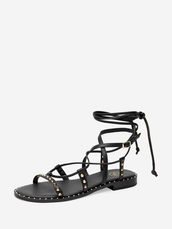 ASH Princess Platte Sandalen Dames Zwart | 546132OPW