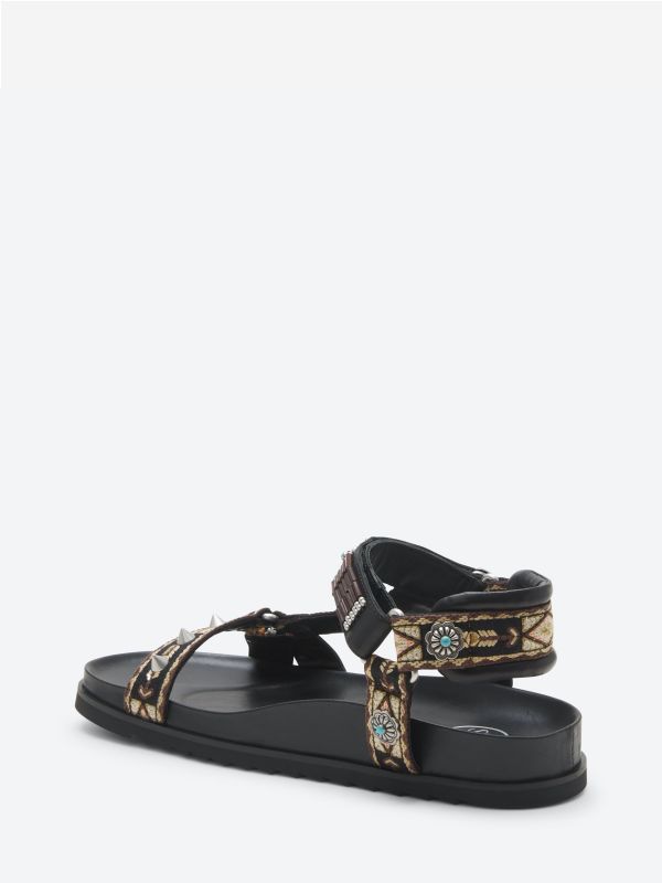 ASH Ugo Platte Sandalen Dames Zwart | 428139LDT