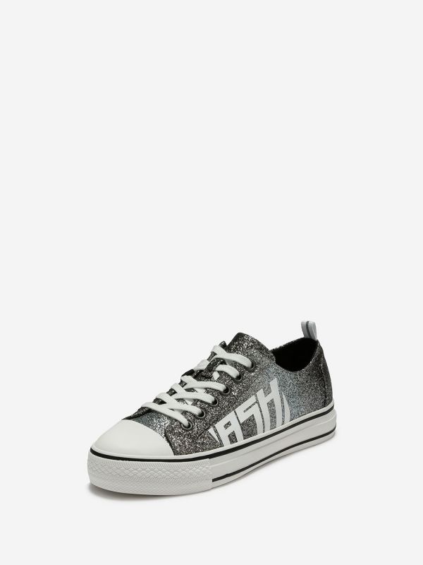 ASH Vanda Lage Sneakers Dames Zwart Zilver | 384072DYC