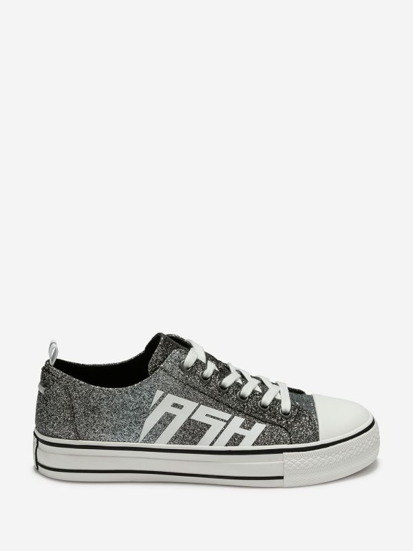 ASH Vanda Lage Sneakers Dames Zwart Zilver | 384072DYC